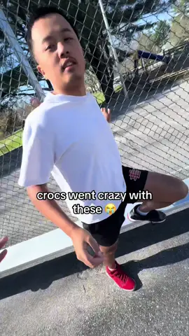 Nah they went ODEE with these 😭 #crocs #basketball #viral #crocsnewarrivals 