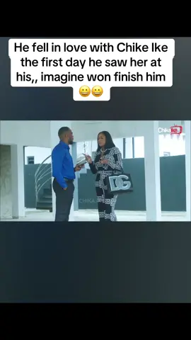 He fell in love with Chike Ike the first day he saw her at his,, imagine won finish him 😀😀#fypシ゚ #treasurejthomas #nollywoodmovies 
