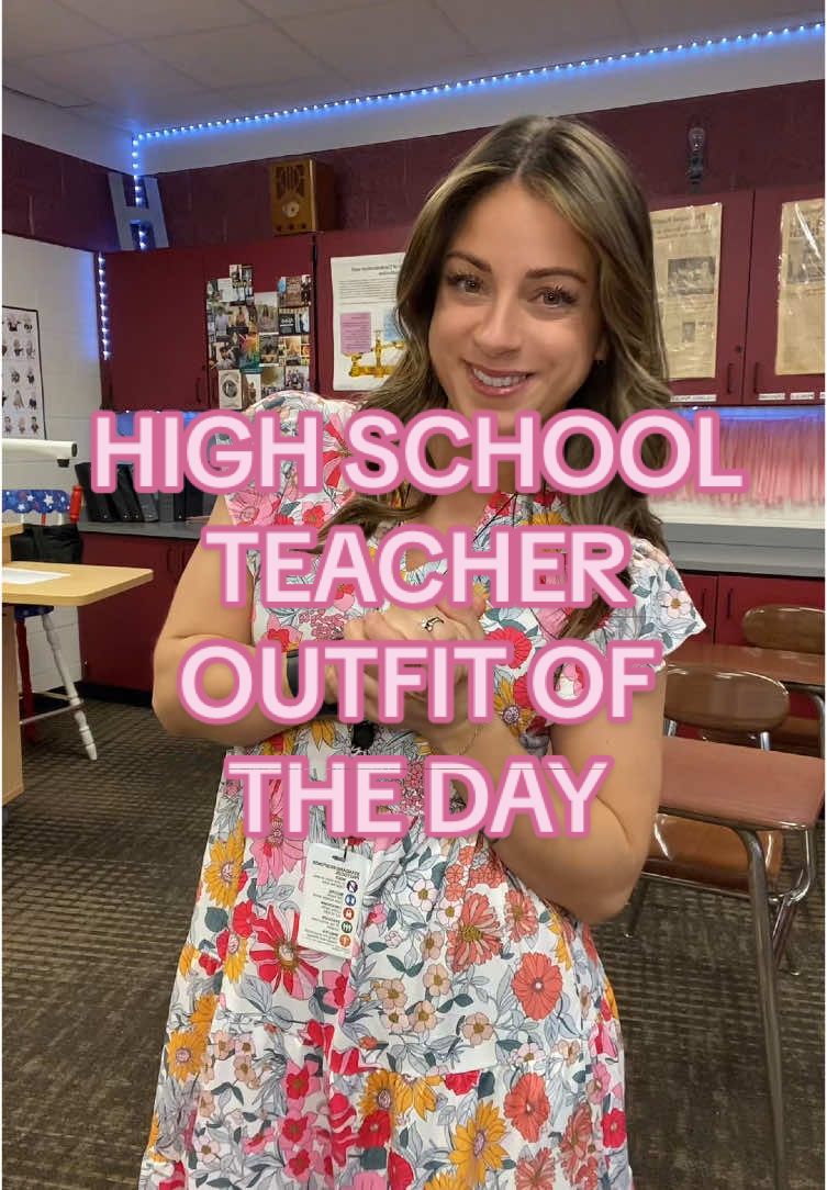 Spring outfit of the day as a high school teacher. This dress is perfect and I received so many compliments #teacher #outfit #dress #springdress #summerdress #tiktokshop 