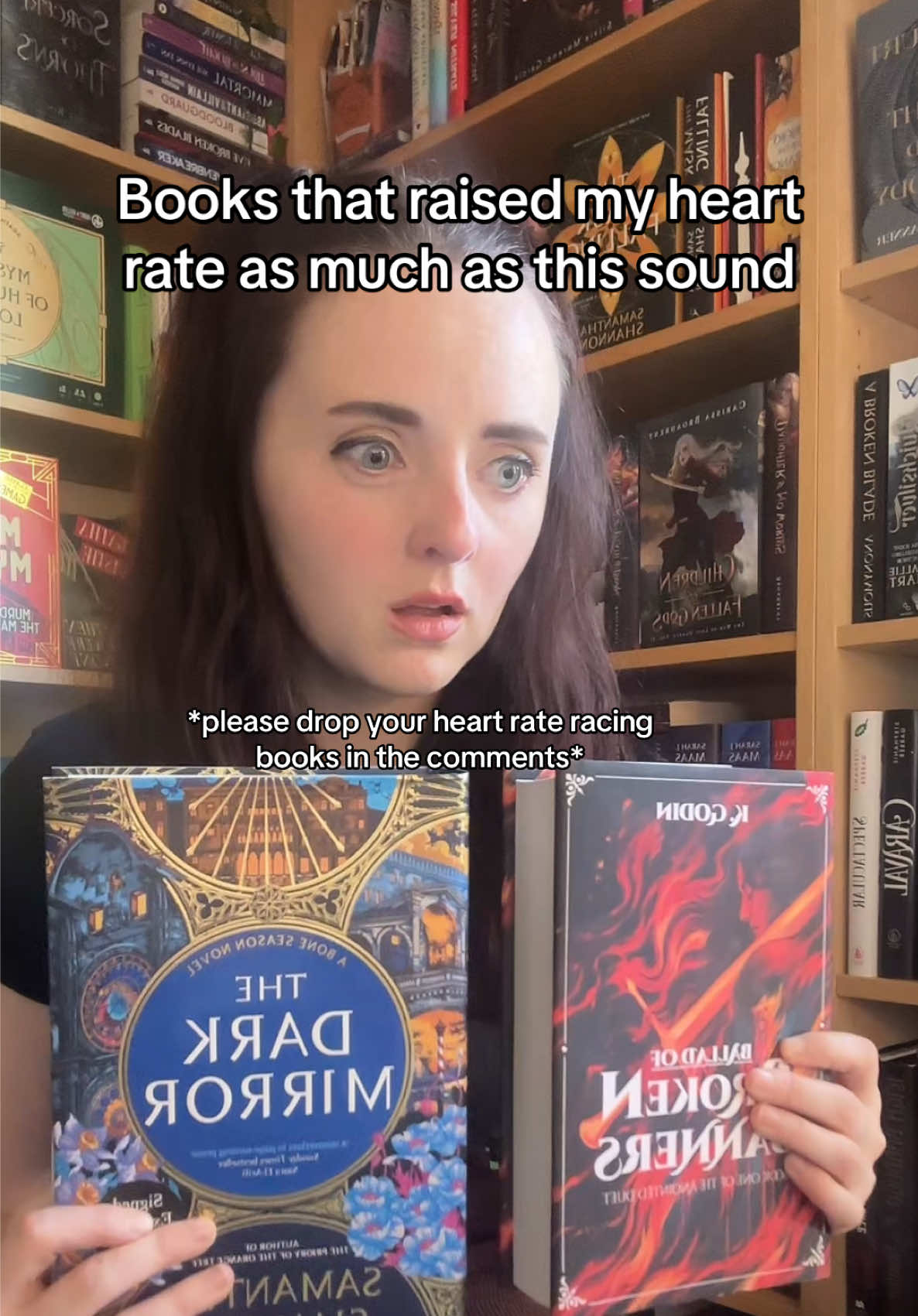 It’s a feat to get my heart pumping like this #BookTok #books #bookrecs #theboneseason #balladofbrokenbanners #reader #thedarkmirror #samanthashannon 