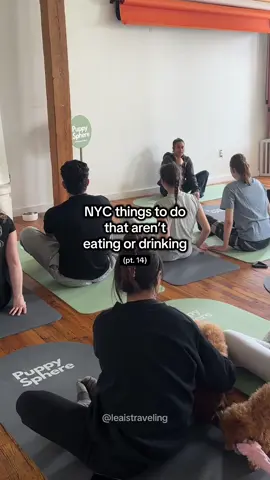 cutest yoga in NYC 🐶 follow for NYC recs & deals! #yoga #puppyyoga #nyc #nycrecs #nycactivities #nycevents #dateidea #nycvlog #nyclife #yogi #yogaclass #leaistraveling 