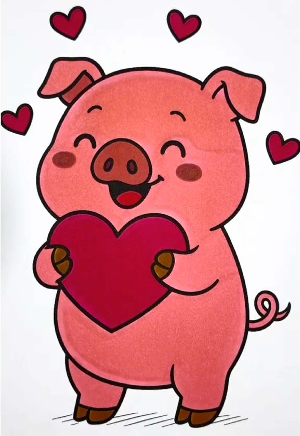 🐷💞 #asmr #satisfyingcoloring #relaxingvideos #asmrsounds #colourwithme #coloringbook #colourtherepy #therapy #coloring