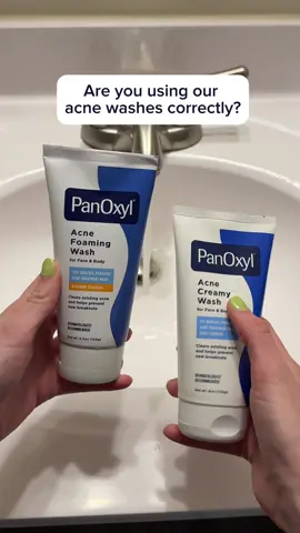 When using active ingredients in your skincare (like benzoyl peroxide), using them correctly can make all the difference. That's why it's important to apply our acne washes to skin for 1-2 minutes before rinsing. #acnewash #acneskincare #acneadvice #acnewarrior #promGRWM #howtousepanoxyl 