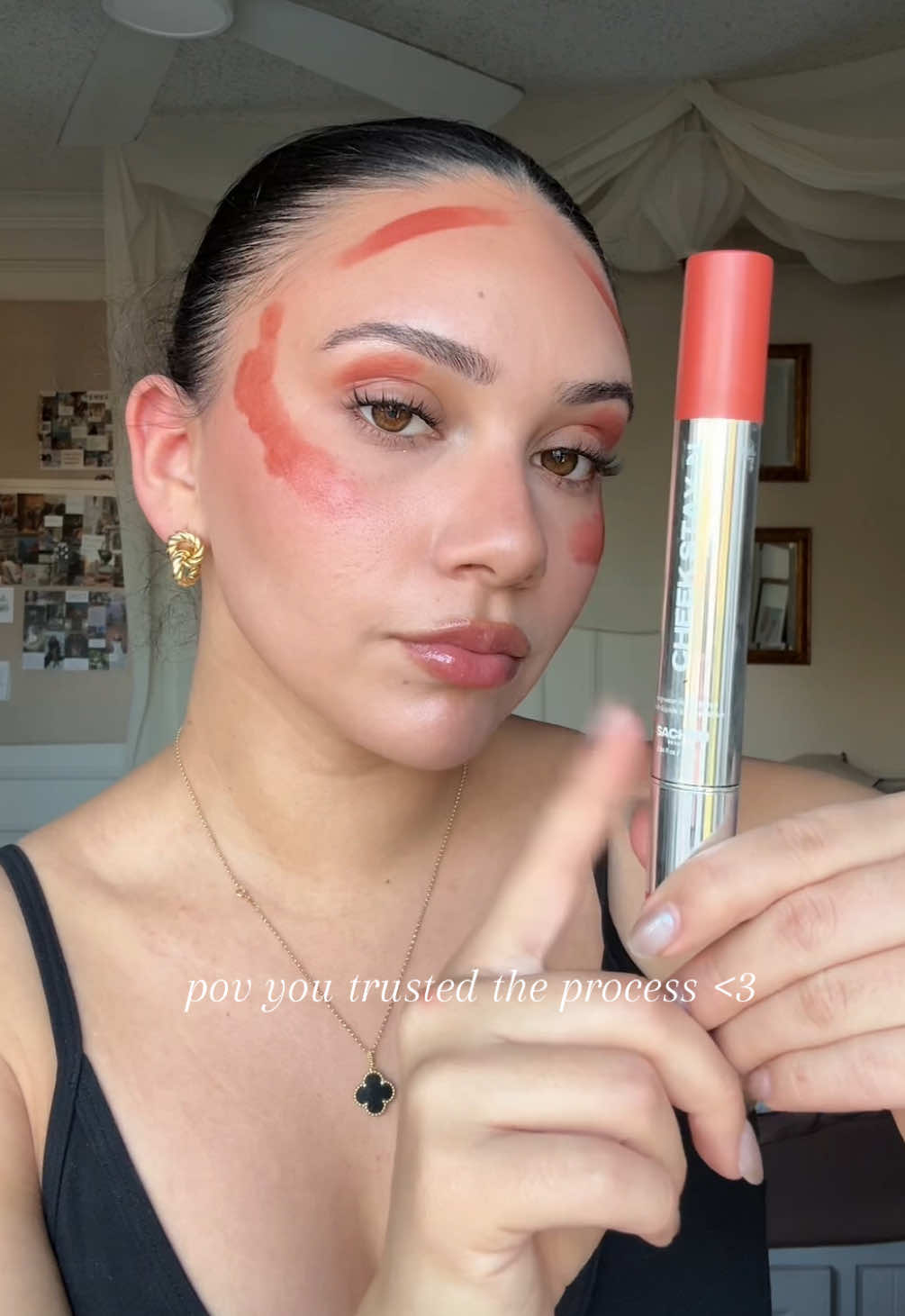 Trust the process!! @SACHEU Beauty US #sacheu #sacheubeauty #cheekstain #blush #blushtrend #sunkissedmakeup #ttsbeautybesties #creatorboostcamp #ttslevelup #aprilrestock #tiktokshoprestock #tiktokshopmothersday 