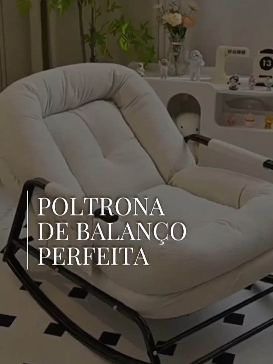 Essa poltrona de balanço é um mimo que reúne conforto e estilo, e será o seu novo 