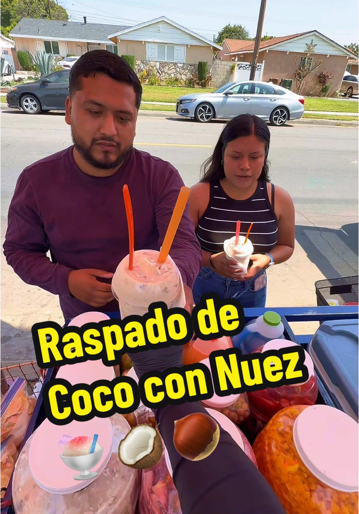 Raspados de Coco con Nuez 🌰 🥥🍧#eloteromx #raspados #coco #nuez 