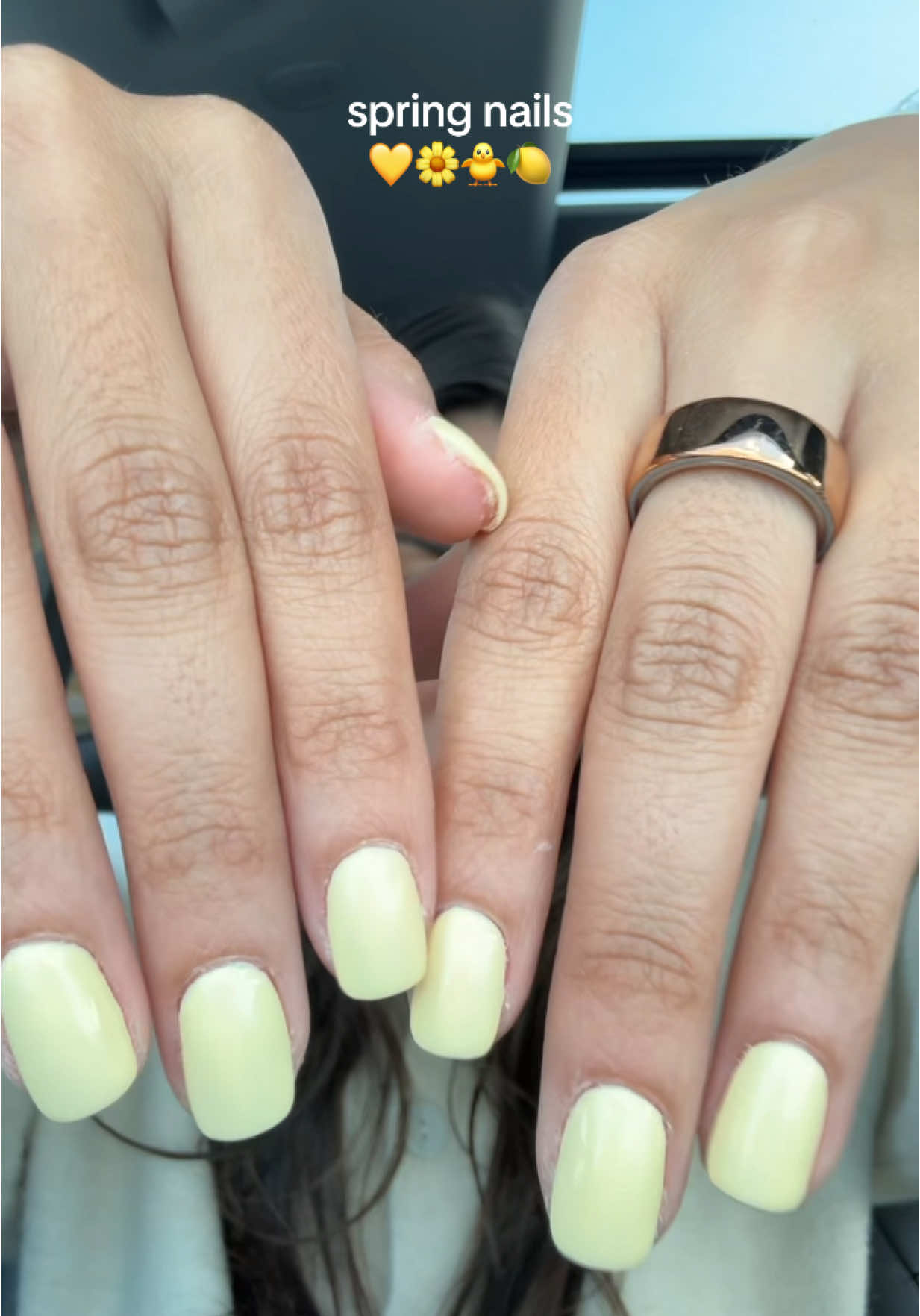 Butter yellow nails have entered the chat 💅🏽💛 #nails #nailinspo #yellownails #springnails #nailsoftiktok 