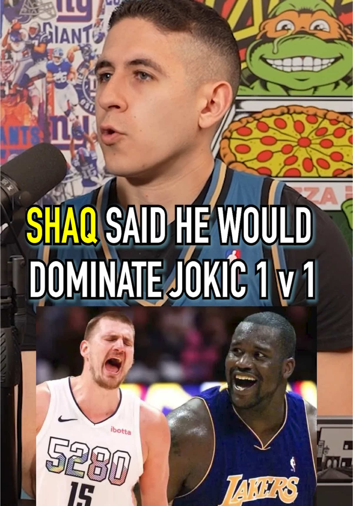 WHO WOULD WIN 1 V 1: SHAQ OR JOKIC? Comment Who You Think Below! #fyp #NBA #basketball #game #shaq #jokic #mvp 