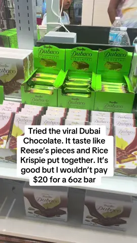 Saw a stand in the middle of mall so I decided to try it #dubai #dubaichocolate #viral #fyp 