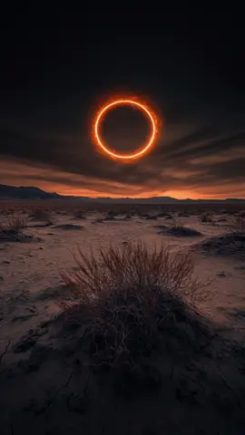 When the halo burns, it follows. #ai #horror #desert #horrortok 
