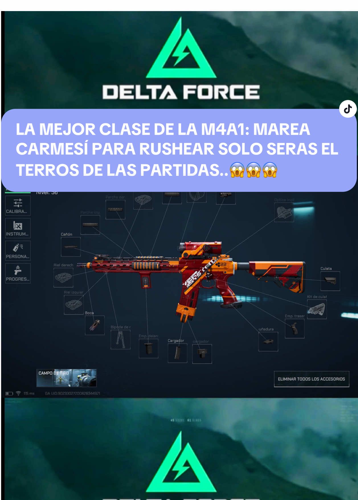 LA MEJOR CLASE DE LA M4A1: MAREA CARMESÍ.. #garenadeltaforce @Garena Delta Force LATAM  #sindejaranadieatrás  #juntosenlabatalla  #accesoanticipado  #creadorgarenadf  #nuevojuegogarena @EnCortoGamers 