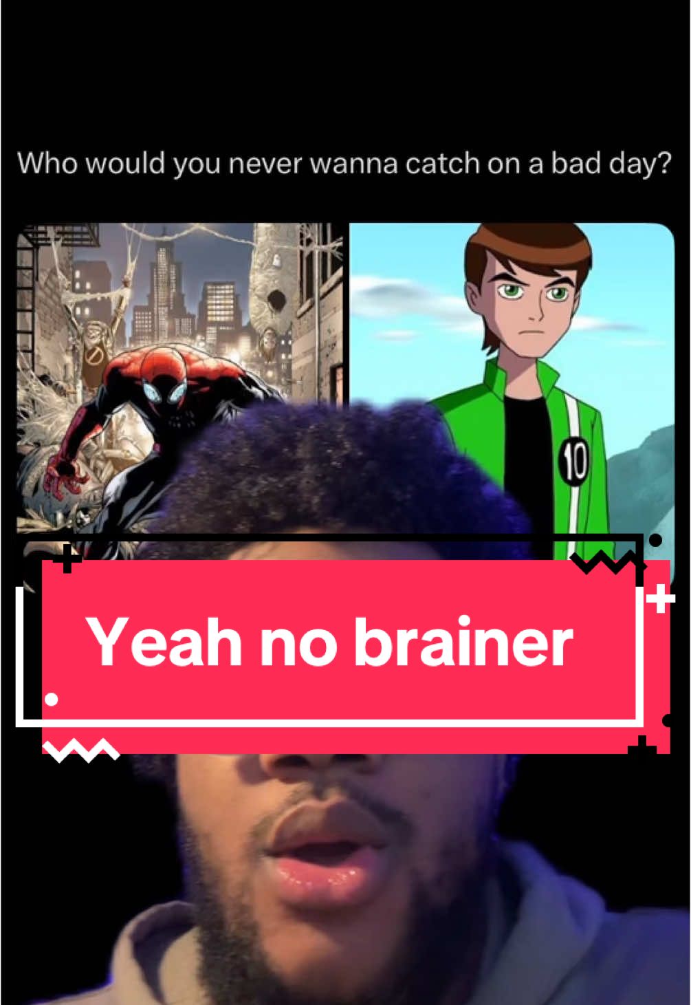 #greenscreen @Bjorvio @Silva Crow @🅑🅐🅢🅣🅘🅞🅝🇯🇲 #cartoon #ben10 #spiderman #insomniac #cartoonnetwork #crashout #nerd #manga #anime #ben10ultimatealien #nerdscoffeebreak 