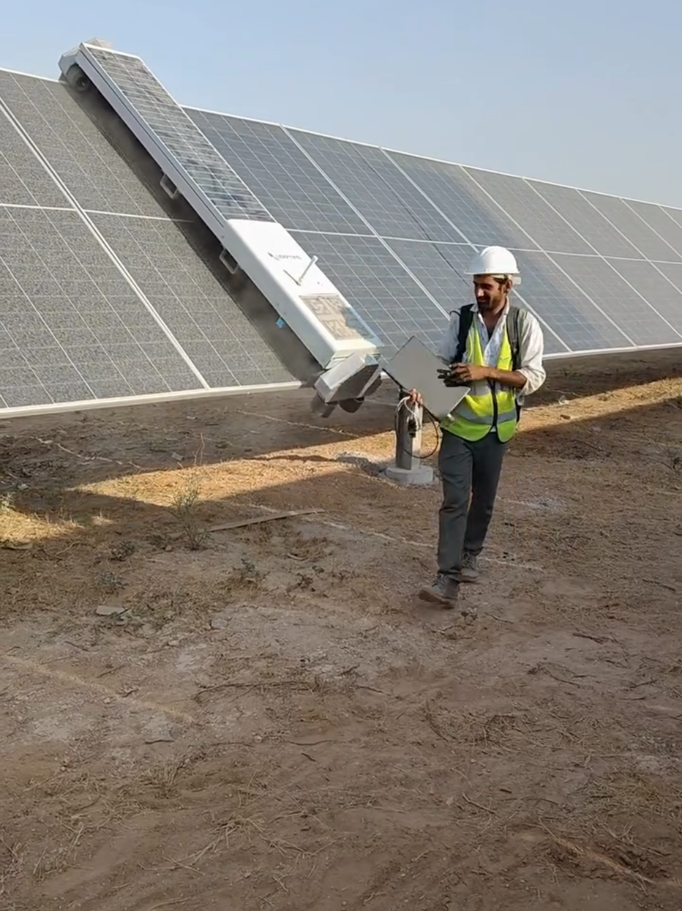 Solar panels cleaning system  #solar #solarsystem #agriculture #plzunfrezemyaccount 