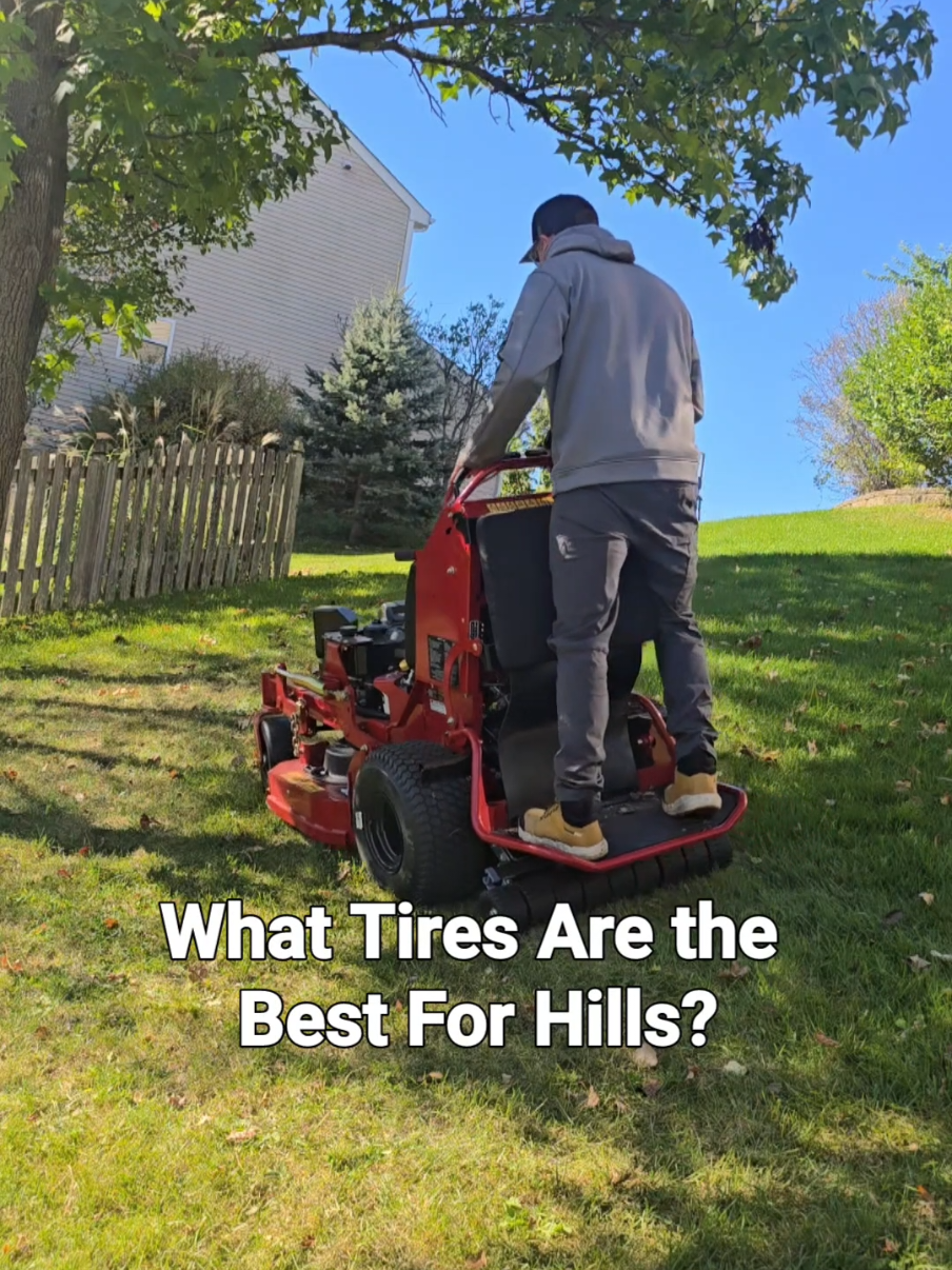 What tires and what PSI will get the best traction on hills with this Toro grandstand 36
