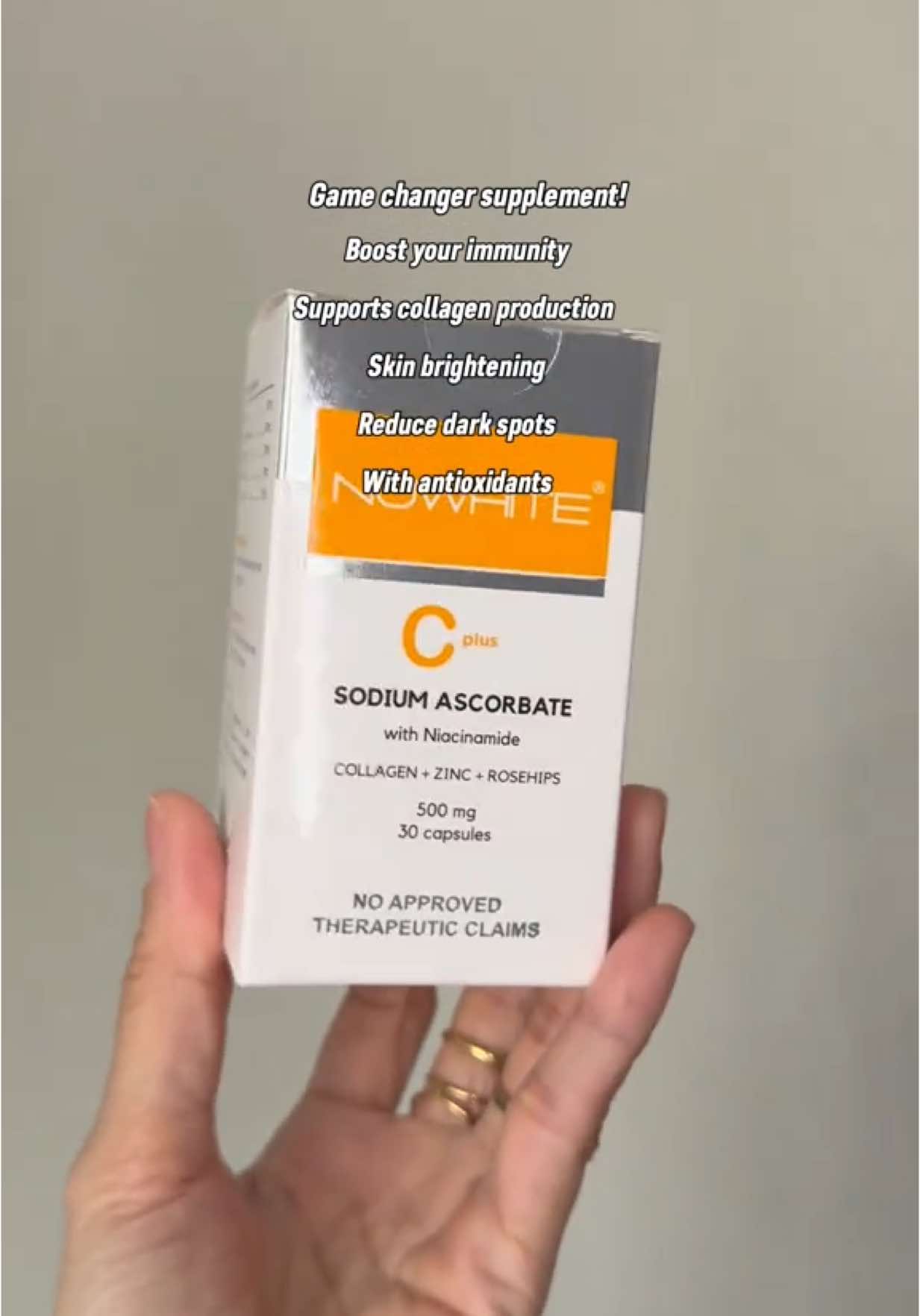 No more gatekeeping! Worth every penny. #nuwhite #vitaminc #collagen #sodiumascorbate #encapsulatedvitamincniacinamideserum #niacinamide #beautysupplement #boostimmunesystem 