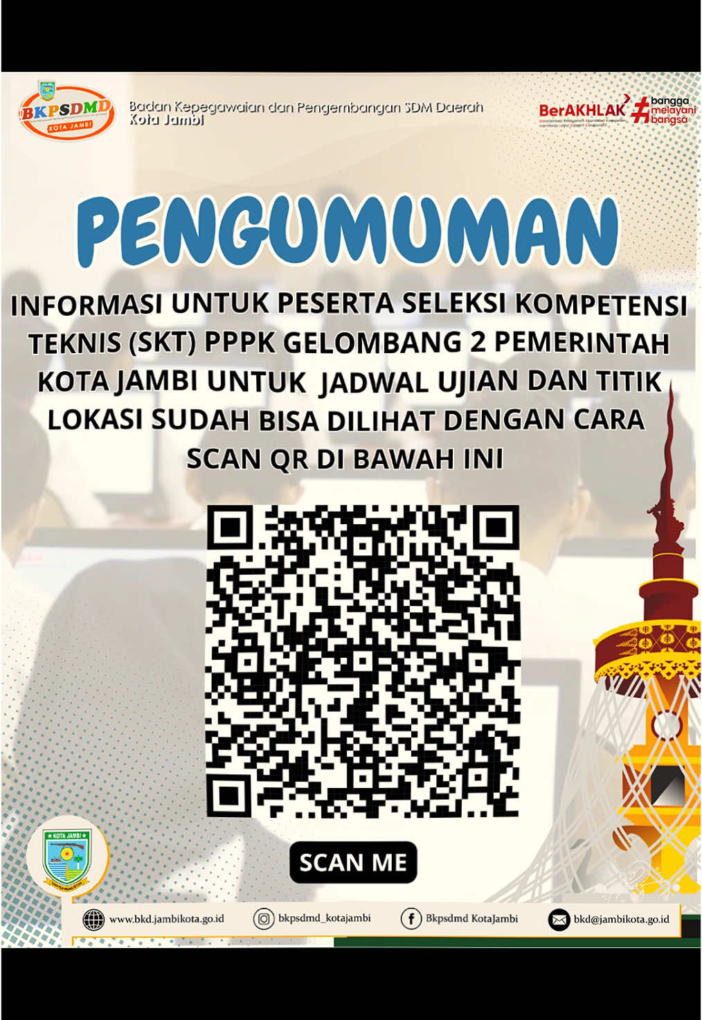 Jadwal peserta tilok dalam negeri seleksi kompetensi PPPK Tahun 2024 Instansi Pemerintah Kota Jambi #pppk2024 #kotajambi 