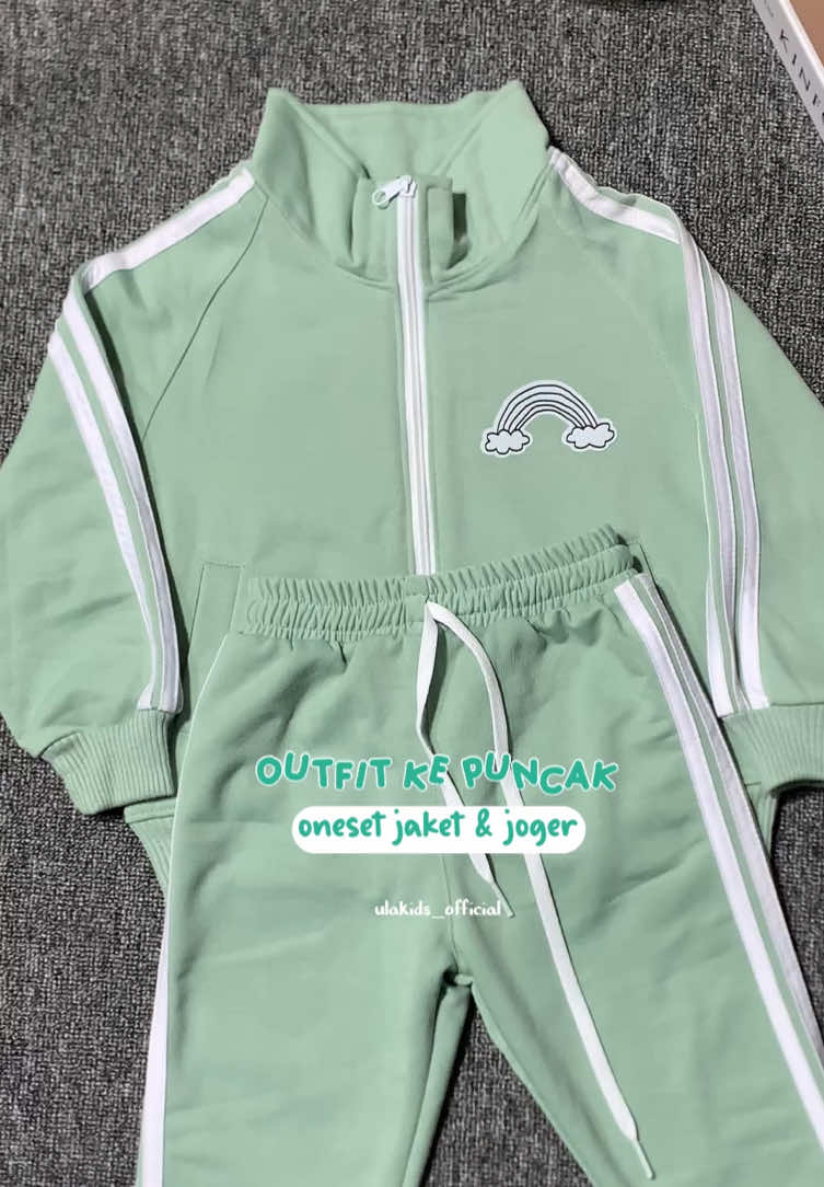 duh ini best seller oneset tracktop, jangan sampai kehabisan checkout dari sekarang!! 😋❤️ #onesetanak #setelananak #outfitanak #ootdanak #fashionkids #outfitolahraga #simplelook #jaketanak #ulakidsofficial 