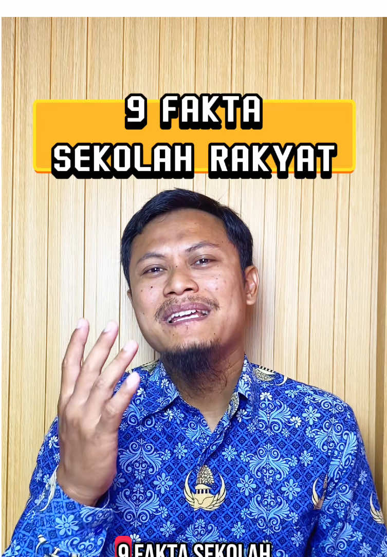 9 Fakta SEKOLAH RAKYAT. #sekolah #sekolahrakyat #faktasekolahrakyat #prabowo #programpresiden 