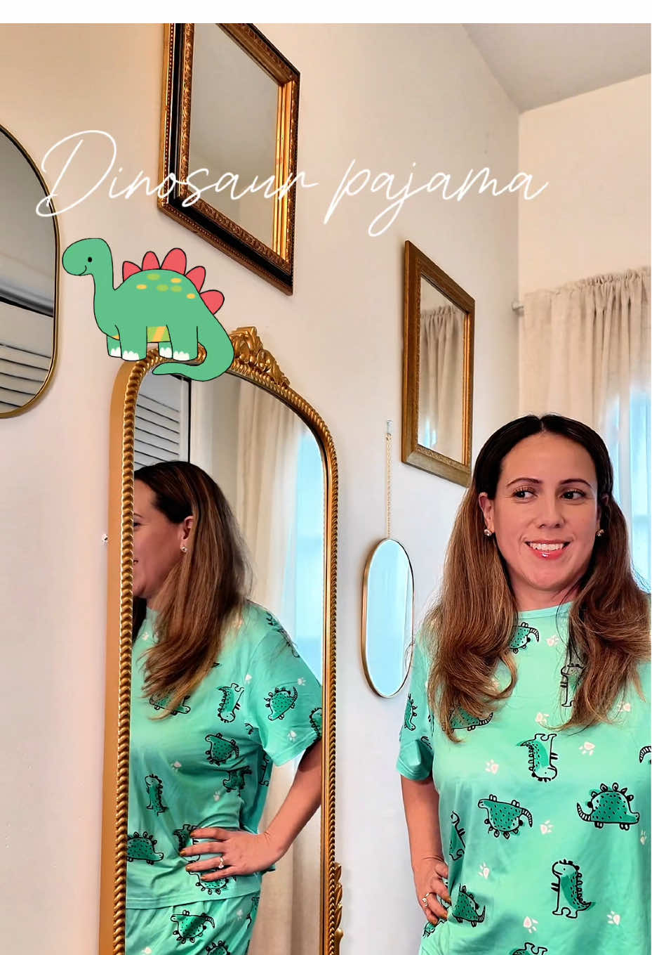 Cozy and cute in my dinosaur Pajamas #pajamas #pajamaset #comfypajamas 