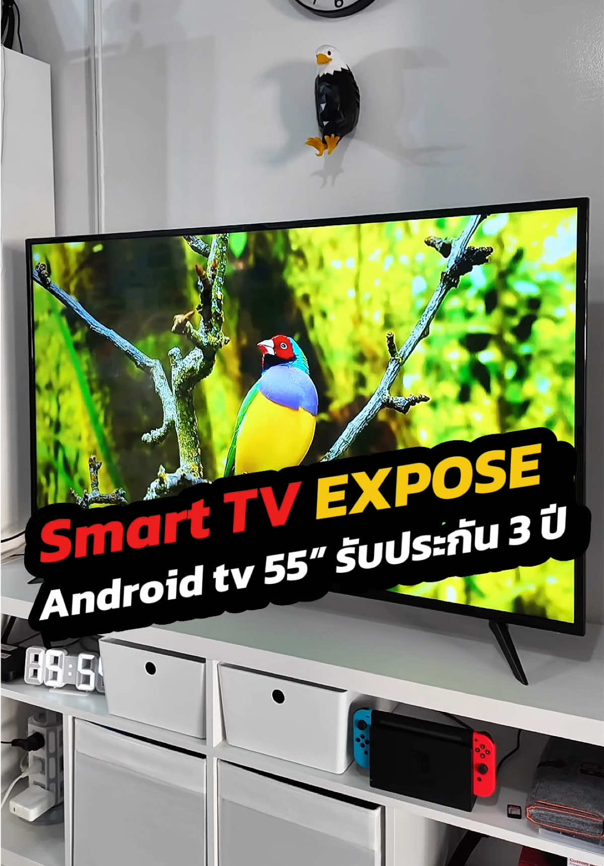 Android Smart TV  55 นิ้ว ภาพชัดราคาหลักพันสบายกระเป๋า ดู youtube ดู Netflix ได้ รับประกัน 3 ปี #Expose #ExposeTV #SmartTV #AndroidTV #ทีวีราคาหลักพัน #แอนดรอยด์ทีวี #สมาร์ททีวี #ทีวี55นิ้ว #ป้ายยาgadget #youtube #Netflix #monitor #อิเล็กทรอนิกส์ #นักขายไอที 
