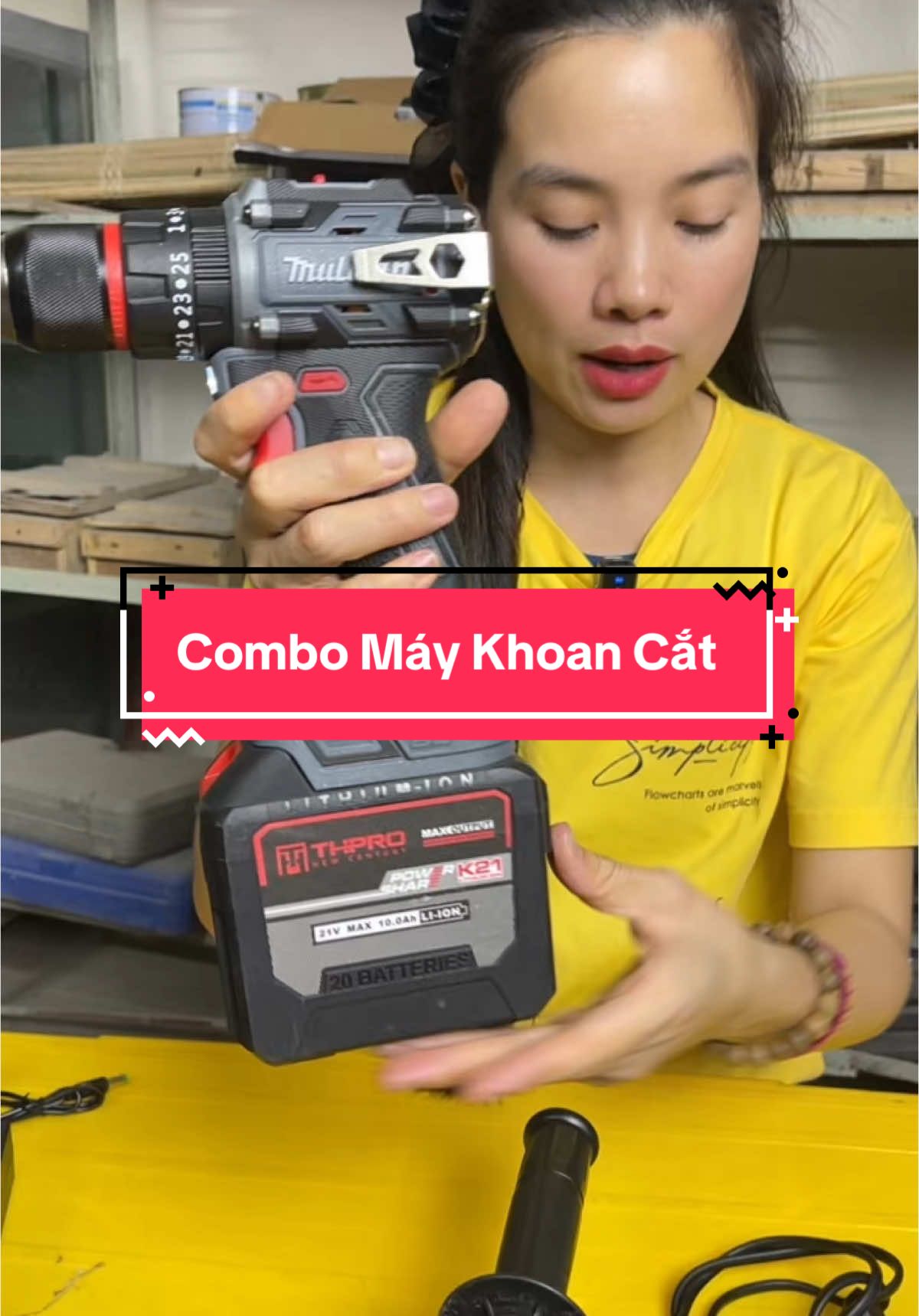 Combo Máy Khoan Cắt #thanhmai92 #pin #maykhoancamtay #maycat #maycatdrama 
