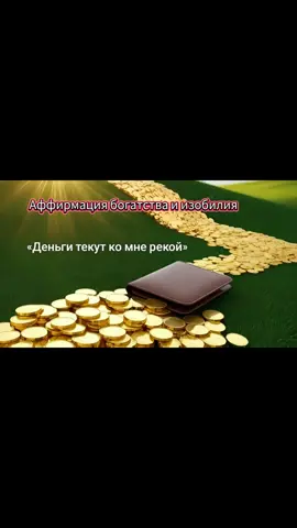 Аффирмация богатства и изобилия. Это стихотворение заряжает на финансовый успех, открывает денежный поток и помогает настроиться на позитивное мышление. Читай, слушай или используй как медитацию, чтобы привлечь деньги в свою жизнь. - денежная медитация - привлечение богатства - стихотворение про деньги - мотивация на успех - как привлечь деньги - изобилие и процветание - позитивные установки о деньгах - деньги текут ко мне - богатство и успех Читай это каждый день — и деньги потекут в твою жизнь рекой. Манифестация богатства начинается с мысли. Включай, слушай, верь — и принимай изобилие! Сохрани, чтобы не потерять. Отправь другу — пусть вместе с тобой приумножает богатство!#деньги #аффирмации #богатство #изобилие #успех #манифестация #деньгирекой #денежныйпоток  #аффирмации #деньги #богатство #денежнаяпомощьдлякаждого #притягиваюденьги #финансовыйуспех #деньгигрядут #аффирмацияблагополучия #денежныйпоток #энергияденег #изобилие #мотивация #успех #позитивноемышление #аффирмациинаденьги #деньгирекой #манифестация #притягиваюбогатство 
