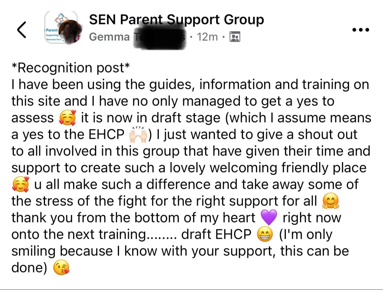 Advocate for your CYP with 20000 members supporting you, 10 Admin, 250 free resources, 20 free VLOGS, 45 free Blogs, 6 training packages, (small notional price £15.00 covering CPD accreditation ) YOU CAN DO THIS! We don’t just give you our SEND LAW training knowledge, we make it relatable and give next steps! Still not convinced.. check out our google reviews, website: Senparentsupportgroup.org and for peer support join us in our closed fb group - Live link to group on website cluck the FB logo! ✅ #SEND #senparentsupportgroup #EBSA #FREESUPPORT #cwb #invisibledisabilities #SENPARENTS #disability #MentalHealth #advocation #mentorship #mum #dad #fyp #sendempowerment #NEURODIVERSITY #asd #adhd #audhd #heds #eds #dyslexia #anxiety #schoolrefusal #irlens #dyslexia #dyspraxia #dyscalculia #ocd #socialanxiety #helpthem #sendhelp @SEN PSG sparkle 