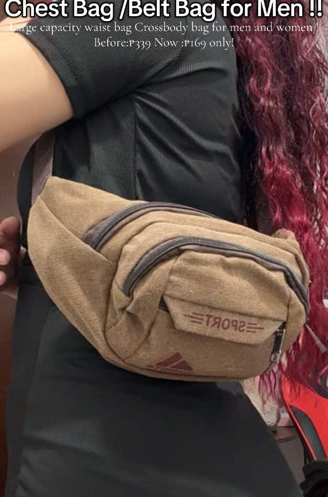 ang ganda nito ,Matibay at spacious din !!#chestbag #menschestbag #beltbag #crossbodybag #bodybag #menbag #canvas #multipocketbag #multipocket #bag 