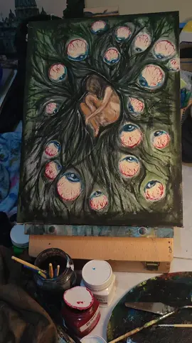 :)  #paint #fypシ゚ #art #sadart #darkart  #painting #medusa #trauma #fyp #MentalHealth #melukis #bullying #paintingfeelings #emotionalpainting 