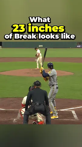 This is what 23 inches of break looks like! Wiffle ball stuff from Logan Webb. 😳 #baseball #MLB #pitching 