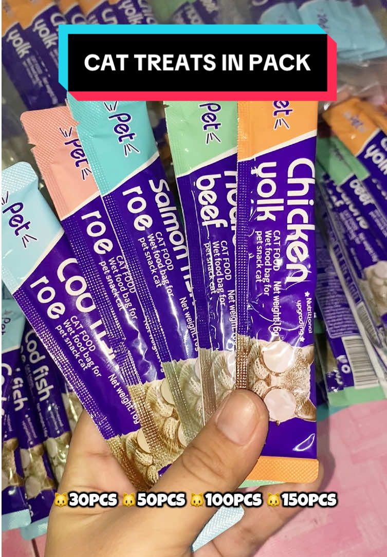 Cat treats in packs na super mura at healthy for your cats! For as low as P2.50 each stick. 🐱❤️ #cattreats #healthycattreats #naturalcattreats #catsoftiktok #cat #cats #persiancat #petsupplies #pets #petitems #petproducts #foryou #fyp #fyppppppppppppppppppppppp #fypp 