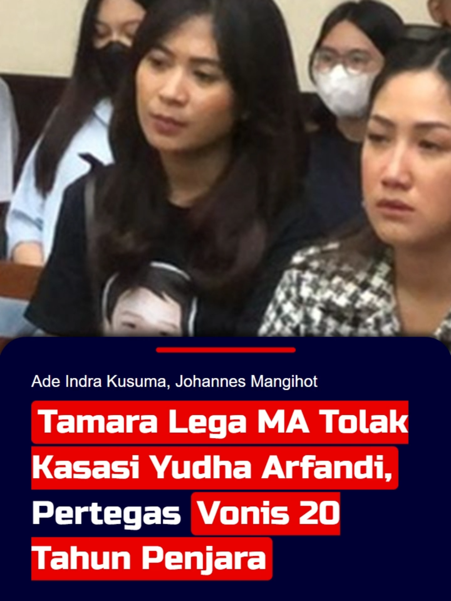 Tamara Lega Kasasi Yudha Arfandi Ditolak MA, Pertegas Vonis 20 Tahun Penjara Mahkamah Agung (MA) menolak permohonan kasasi yang diajukan Yudha Arfandi, terdakwa kasus pembunuhan tragis terhadap Adante Khalif Pramudityo atau Dante (6), putra dari aktris Tamara Tyasmara. Putusan ini menguatkan vonis 20 tahun penjara yang dijatuhkan Pengadilan Negeri Jakarta Timur dan tingkat banding di Pengadilan Tinggi Jakarta. Tamara merasa lega atas putusan MA yang menguatkan vonis 20 tahun penjara terhadap Yudha Arfandi. Ia menilai proses hukum yang diperjuangkan sejak awal mendapat keadilan.  Sahabat KompasTV juga bisa memperoleh informasi terkini melalui website www.kompas.tv. #dante #pembunuhandante #yudhaarfandi #mahkamahagung #vonisyudhaarfandi #tamaratyasmara