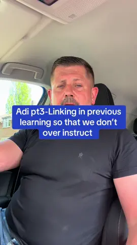 Adi part 3. Instructor gives an example of linking in previous learning examples with your pupil. This could lead to over instructing on a part 3 if we don’t do this. #pdi #part1 #CapCut #adi #part3 #part2 #drivinglessons #capcut_edit #foru #instructortrainer #drivinginstructortraining #drivinginstructor #mentor #Instructortraining #drivingtraining #standardscheck #becomeadrivinginstructor 