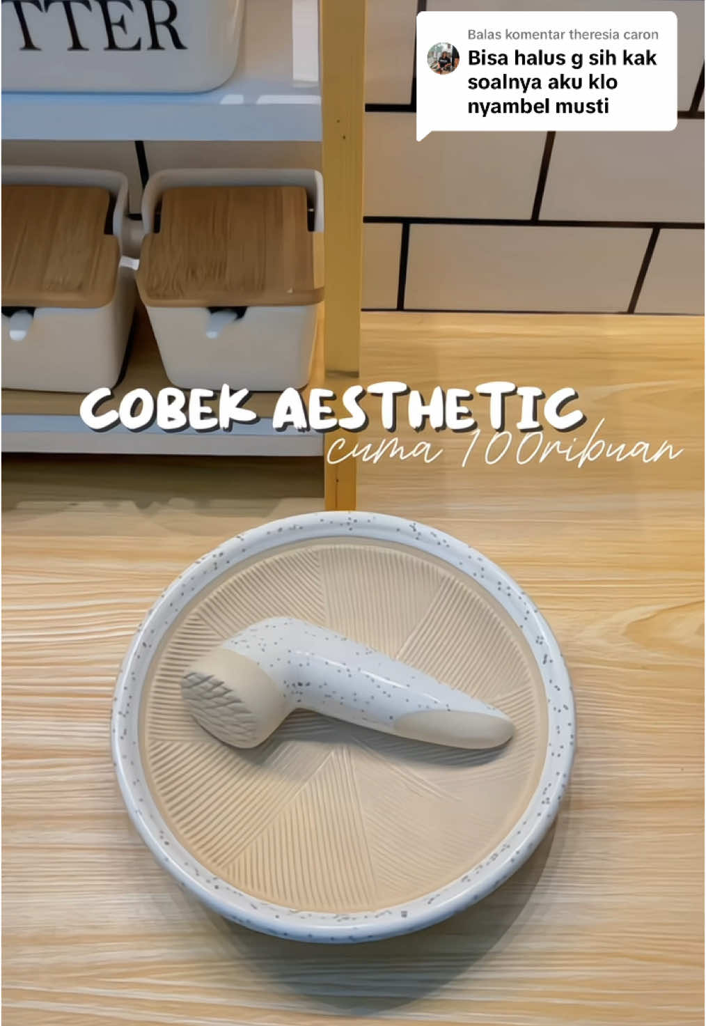 Membalas @theresia caron #cobek #cobekaesthetic #cobekkeramik #cobekbatu #cobekkeramikviral 