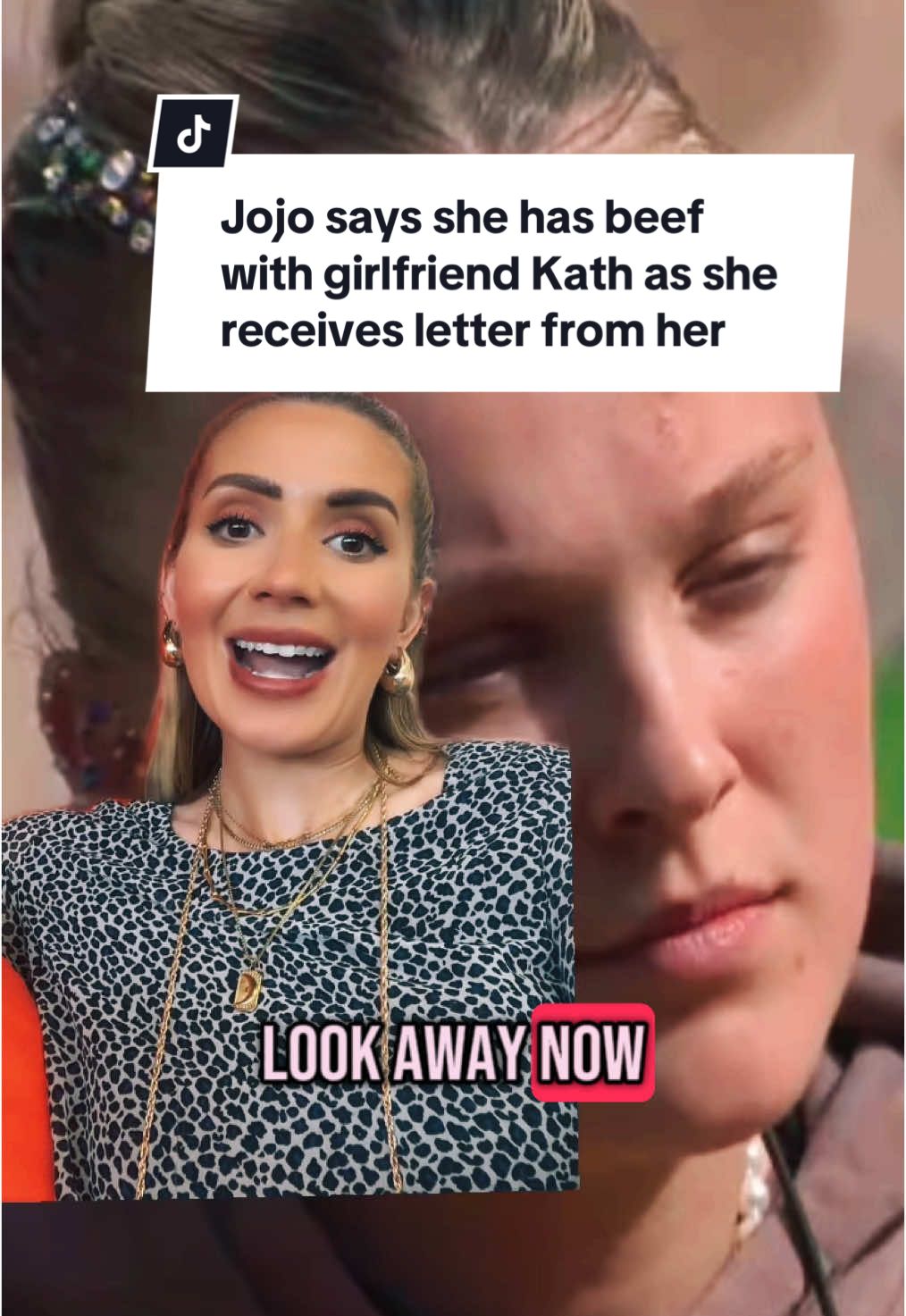 Jojo says she has beef with girlfriend Kath as she receives letter from her #jojosiwa #cbb #kathebbs #uktv #greenscreen #foryoupage