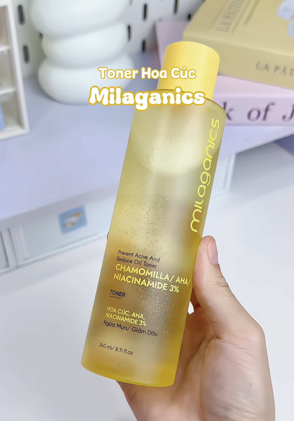 Một em toner hỗ trợ sáng da giảm mụn #unboxing #review #tonerhoacuc #milaganics #xuhuong #tiktok 