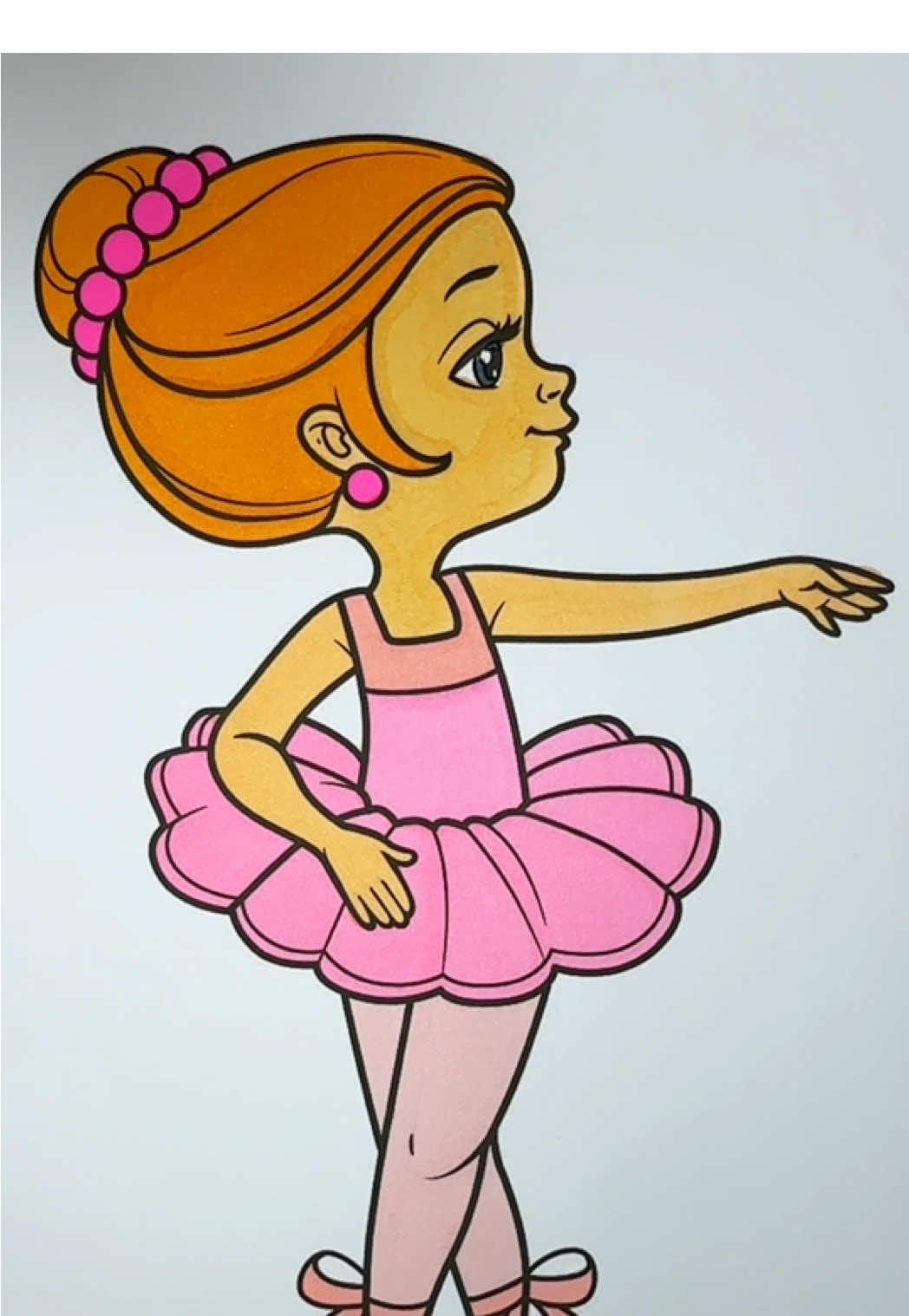 ASMR Coloring Ballerina 🩰 #asmr #relaxingcoloring #satisfyingcoloringwithmarkers #coloringtutorial #coloringkids 