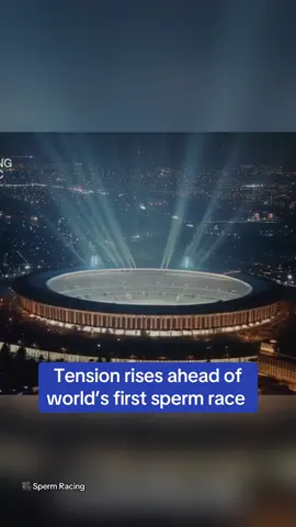 The 'world first' organised race between sperm is set to take place at the Hollywood Palladium in Los Angeles 🎥Sperm Racing #sport #news #athlete #america 