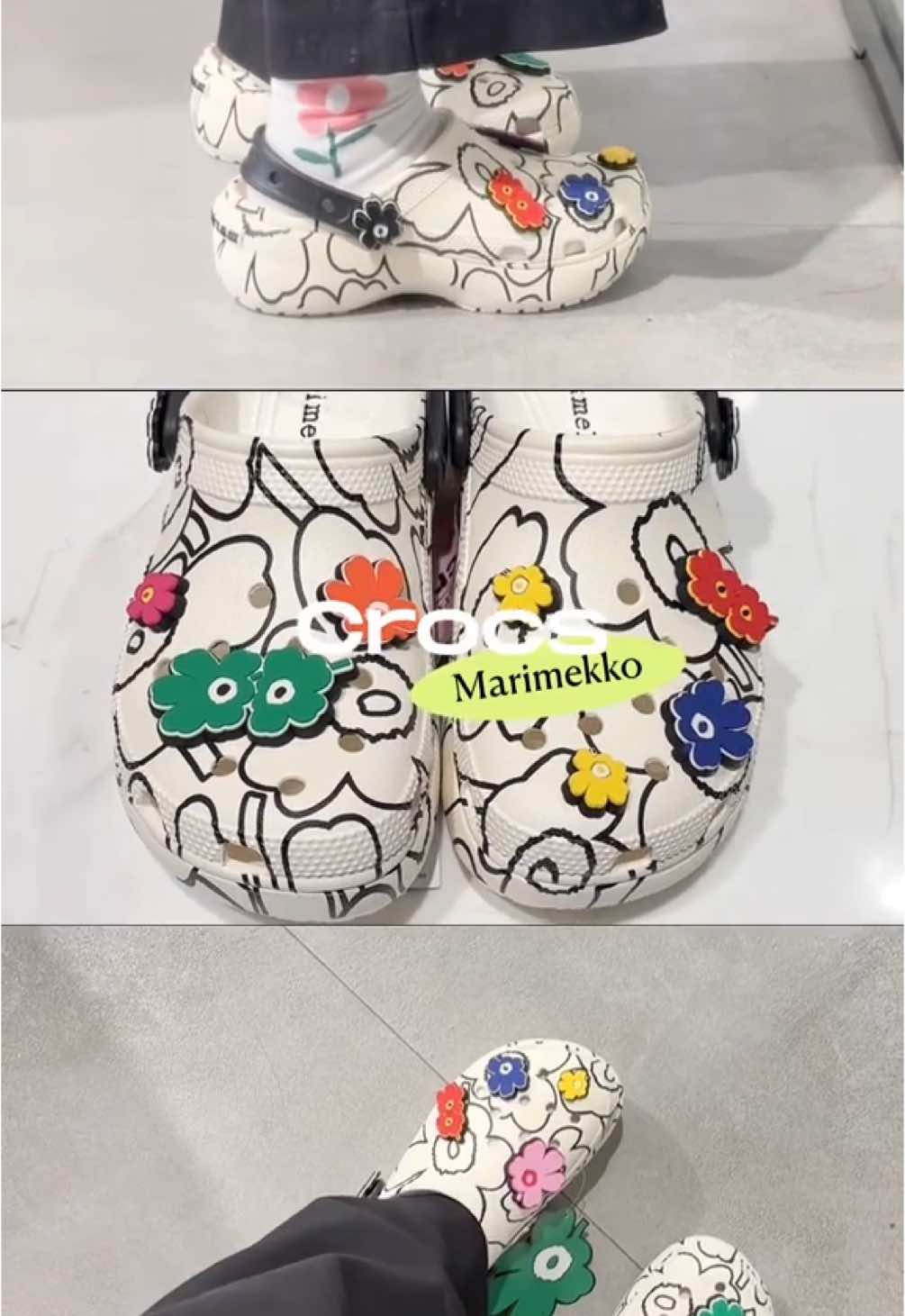 Crocs x Marimekko🌸 ได้ทั้งรองเท้า+จิ๊บบิทไปเลยจึ้งๆ มันจะอดใจไหวหรอ😳🎀 #crocs #marimekko #รองเท้า #CrocsxMarimekko