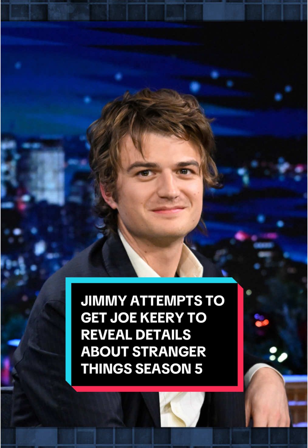 Jimmy attempts to get @Djo to reveal details about Stranger Things Season 5 with facial expressions 👀 #FallonTonight #TonightShow #FallonFlashback #JoeKeery #StrangerThings #JimmyFallon 