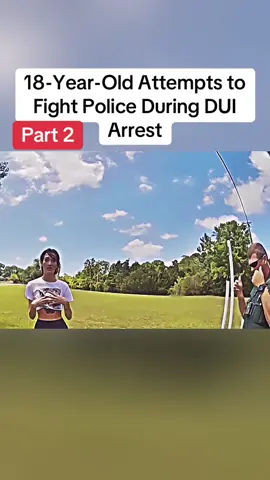 18-Year-Old Attempts to Fight Police During DUI Arrest, part 2#policeofficer #cops #copsoftiktok #bodycam #cop 