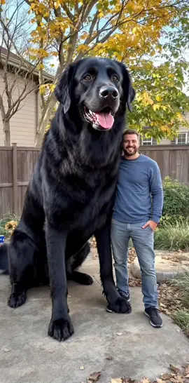 Massive Pet Dog 🐕 🖤#fyp #animals #dogsoftiktok #dogtok #dogs #giantdog #pets #ai 