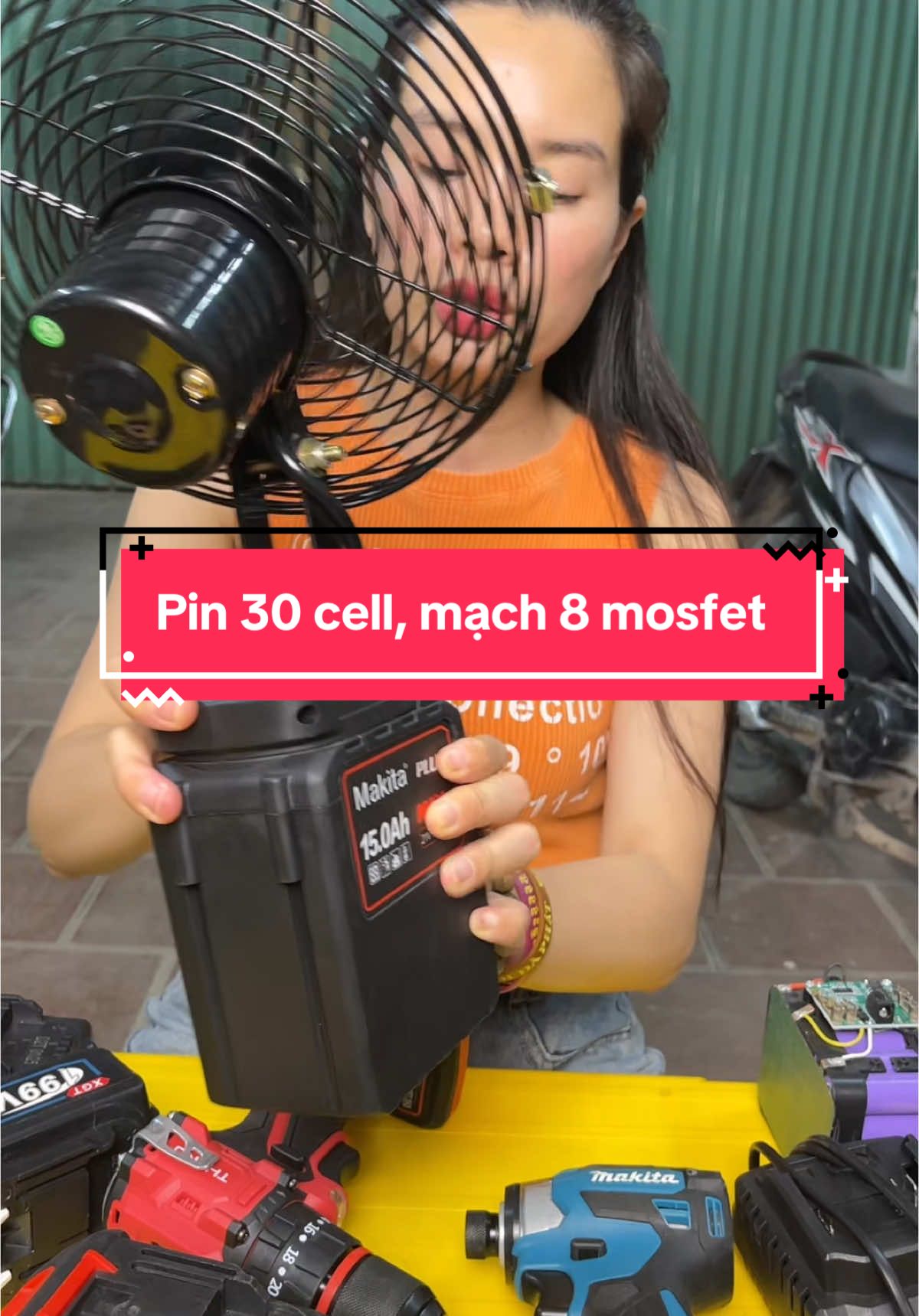 Pin 30 cell, mạch 8 fet #thanhmai92 #pin30cell #pin30cellmakita #pin 
