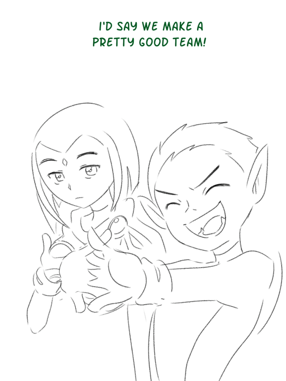 Team 💜💚 #bbrae #raven #beastboy #teentitans #animatic  #dc 