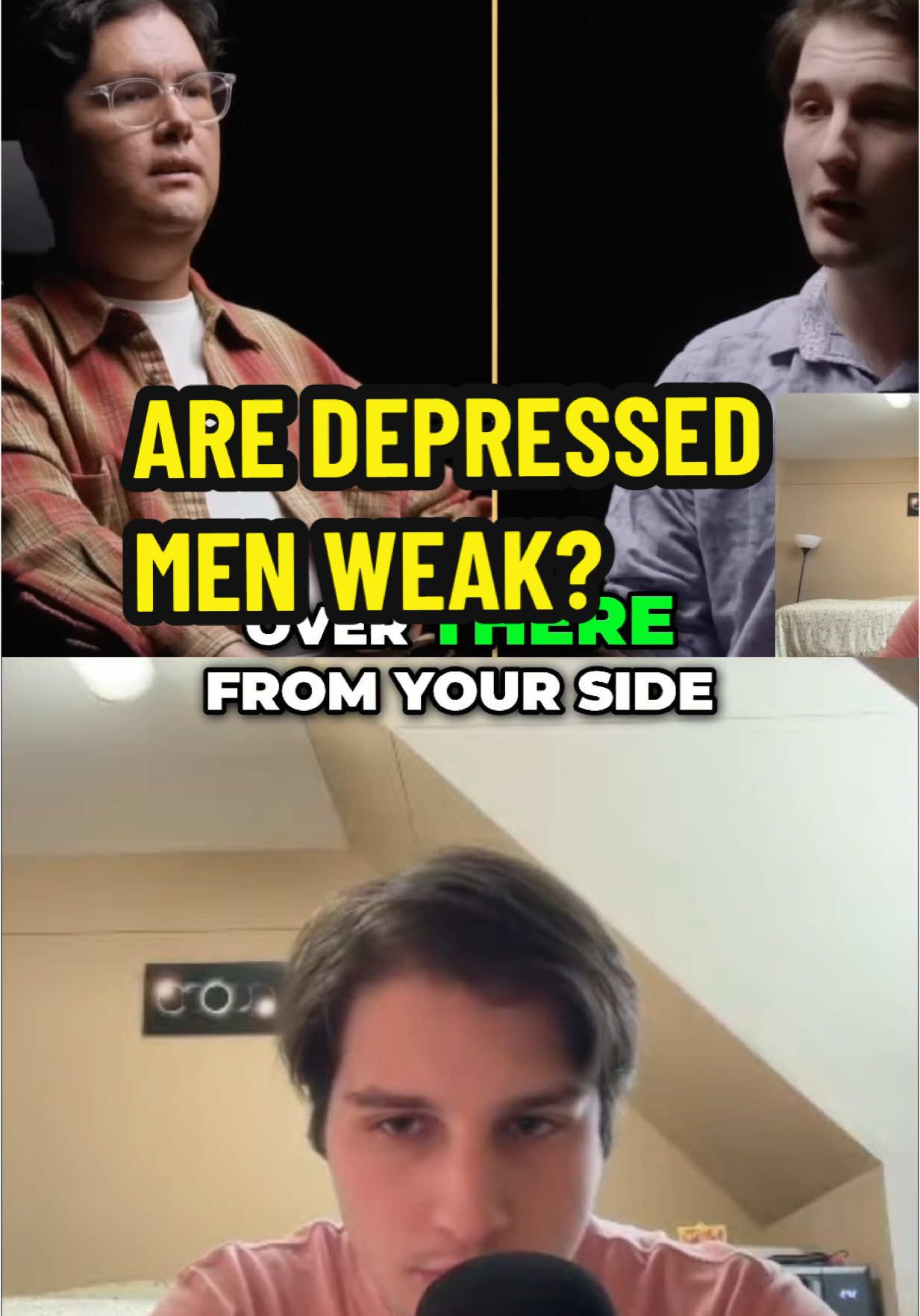 Are depressed men weak? Clip from my full reaction video to the @Jubilee Middle Ground episode I took part in — watch the full video on my Red Play Button channel. 🔗 in bi0 #fyp #politics #jubilee #misogyny #misandry