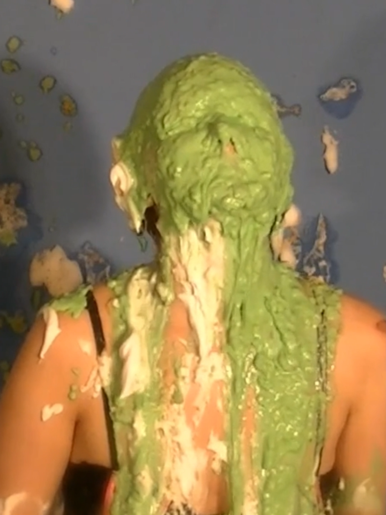 Nice girl gets mega slimed and pied #gunged #gunge #slime #slimed #wam #wetandmessy #messygirl #messygirls #nickelodeonslime #pied #pie