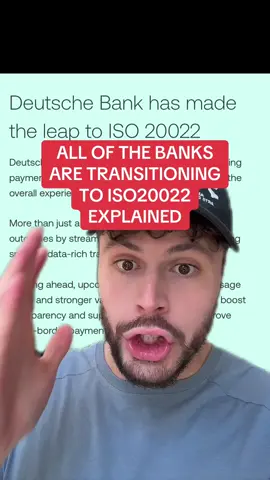 All of the banks are transitioning to this standard! WHAT DOES IT MEAN FOR CRYPTO?! 🤝
