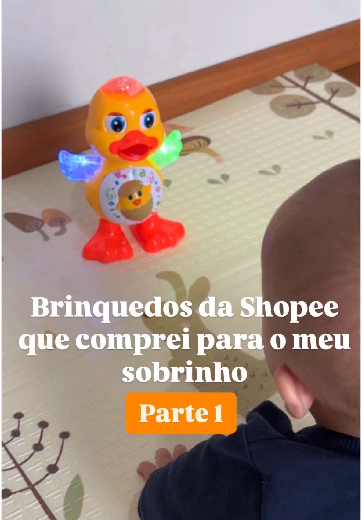 Trend do patinho desbloqueada! 🐤 O patinho dançante estimula, distrai e ajuda no desenvolvimento do seu bebê!  Envie Eu quero e te envio o link! ✨ #brinquedoseducativos #patinho #shopee #bebe #tummytime 