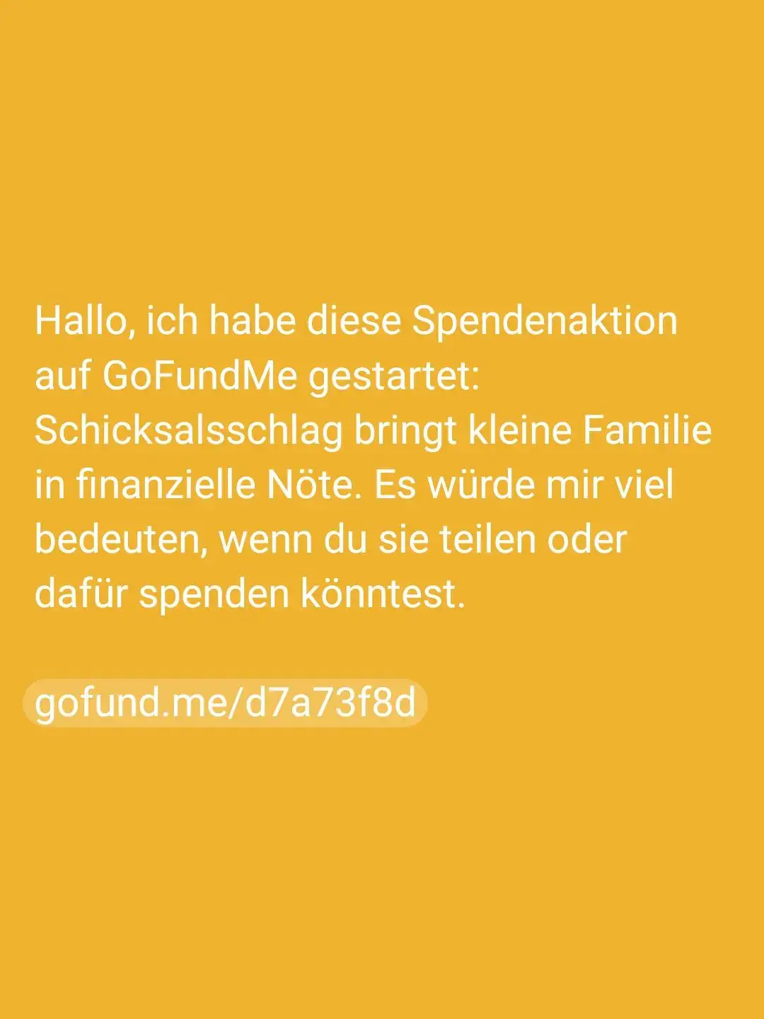 Schicksalsschlag bringt kleine Familie in finanzielle Nöte.  #gerne #teilen #weiterleiten #wer #kann #helfen #fpy #viral #viralvideo 