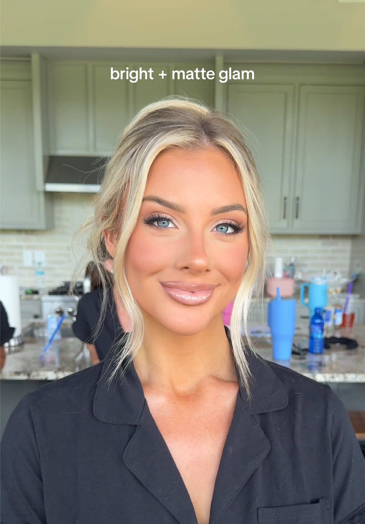 bright + matte bridesmaid glam for @Riley 🖤 #wedding #makeup #glam #fy #fyp 